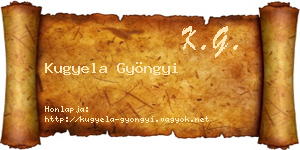 Kugyela Gyöngyi névjegykártya