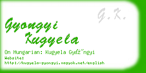 gyongyi kugyela business card